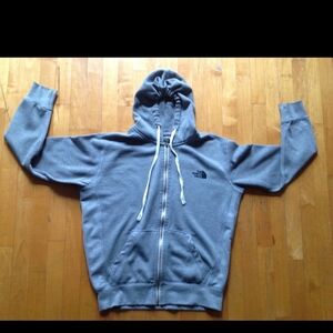 The North Face Men's Gray Hoodie Full Zip Size Medium